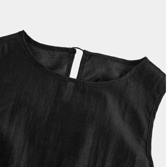 Black See Through Top Cover Up Shirt Size: Medium - Picture 7 of 8